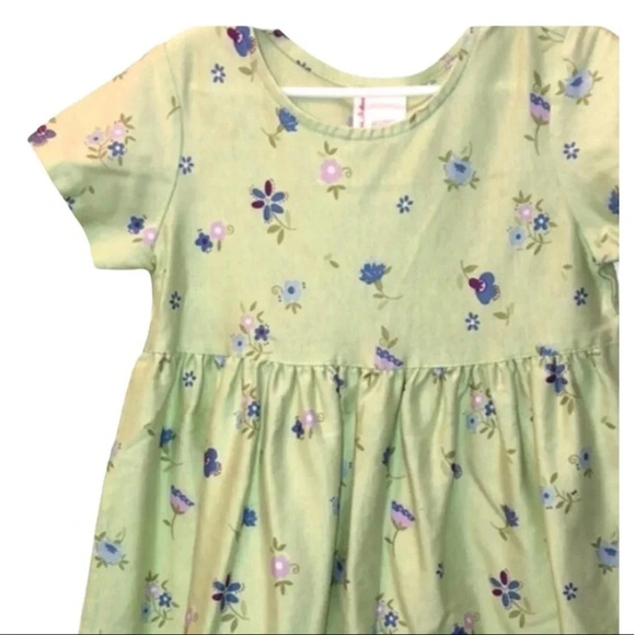 HANNA ANDERSSON EUC GIRLS DRESS TOP BOTTOMS SUMMER CASUAL GREEN SHIRT SIZE 5 110 - Picture 2 of 3